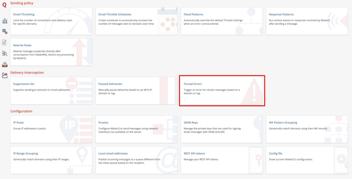 Forced Error в MailerQ