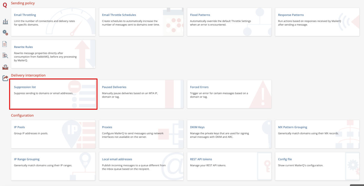 Suppression List в MailerQ